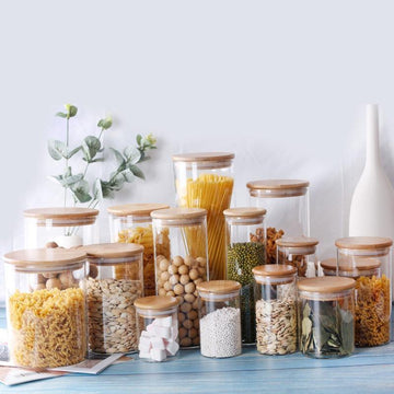 Glass Jars With Wooden Lid