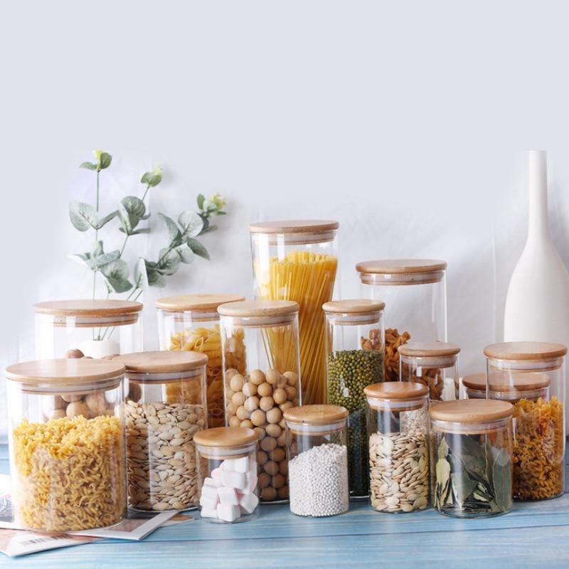 Glass Jars With Wooden Lid