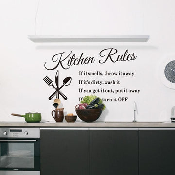 Kitchen Rules Wall Sticker Decal