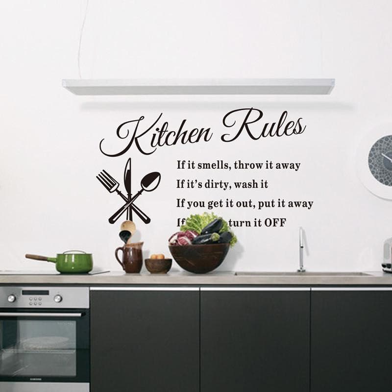 Kitchen Rules Wall Sticker Decal